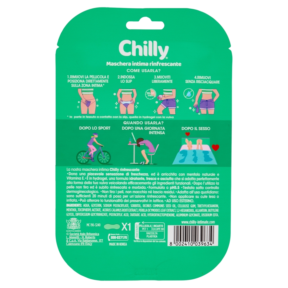 Chilly rinfrescante Maschera Intima 1 pz
